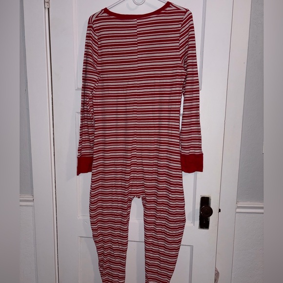 PINK Victoria's Secret Red and White Striped Footie - Picture 5 of 5